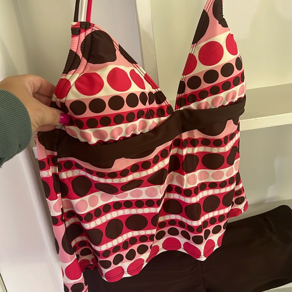 Tankini with short bottoms